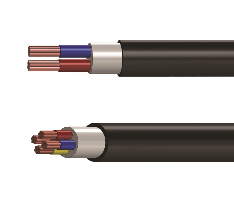 كابلات الطاقة، المعزولة والمغمدة بمادة بولي فينيل الكلورايد (PVC)